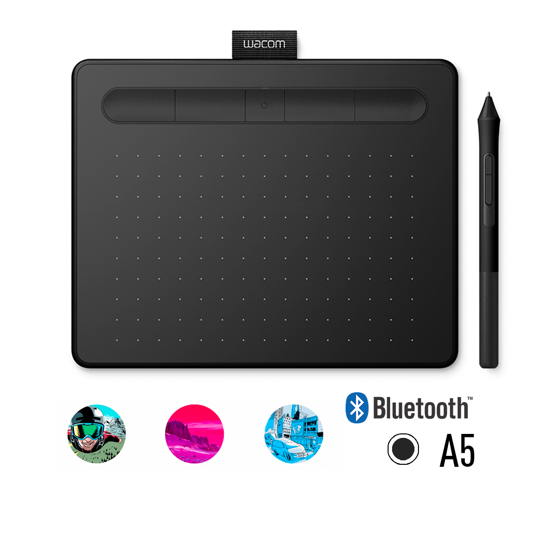Графический планшет Wacom Intuos Medium Bluetooth (CTL-6100WLK-N) Чёрный 